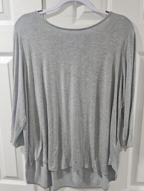 Philosophy Light Gray Women's Loose Long Sleeve Tunic
